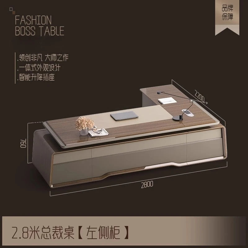 yjq president's desk simple modern high-end company leadership general manager table and chair combination