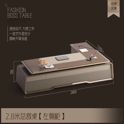yjq president's desk simple modern high-end company leadership general manager table and chair combination