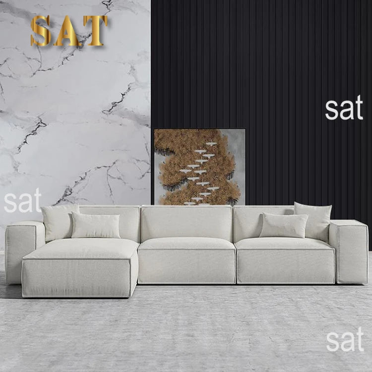 Hot Sales Modern L Shape 3 Seater Fabric Padded Seat Fabric Sofa Bed Sofa Sleeper Bed