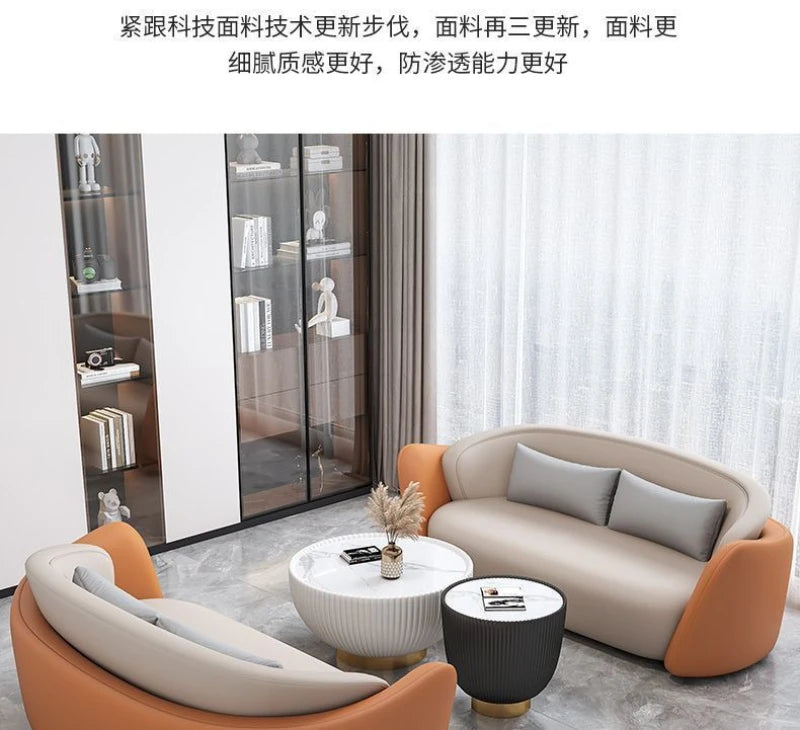Light luxury hotel beauty salon meeting sofa coffee table combination rest area reception area sales office sofa negotiation