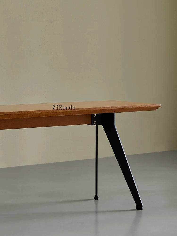 Japanese-style wabi-sabi wind all-solid wood bench light luxury household dining table living room shoe changing stool