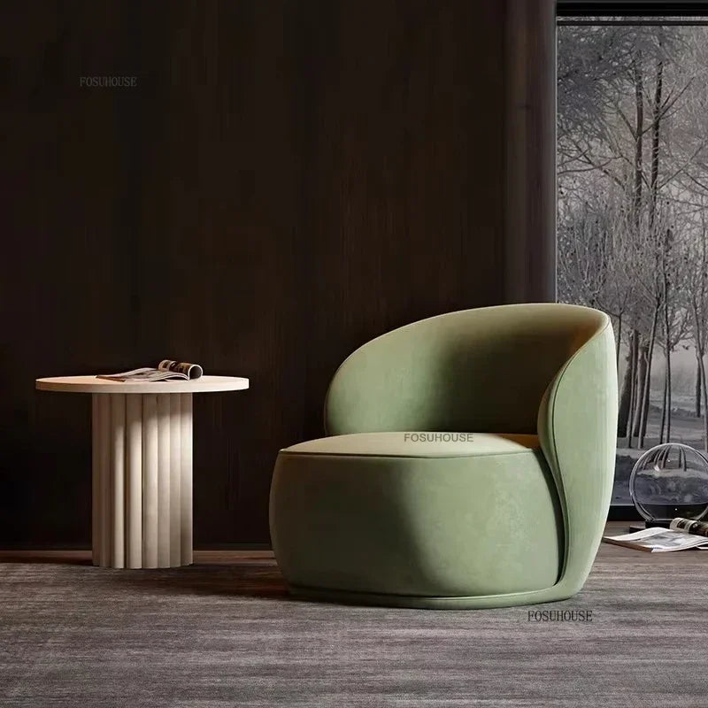 Creative Velvet Living Room Chairs Italian Living Room Furniture Hotel Cafe Leisure Designer Armchair Home Backrest Dining Chair