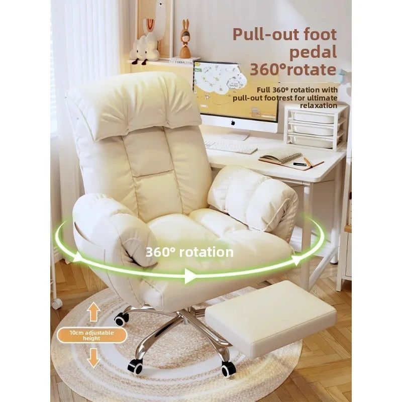 Ergonomic Office Chair Comfortable for Long Hours Metal Backrest Reclining Gaming Chair Office Office Chair Gamer Chair Muebles