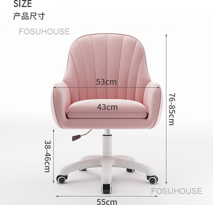 Fabric Office Chairs Family Comfortable Sedentary Armchair Lovely Bedroom Computer Chair Dormitory Swivel Chair Home Furniture