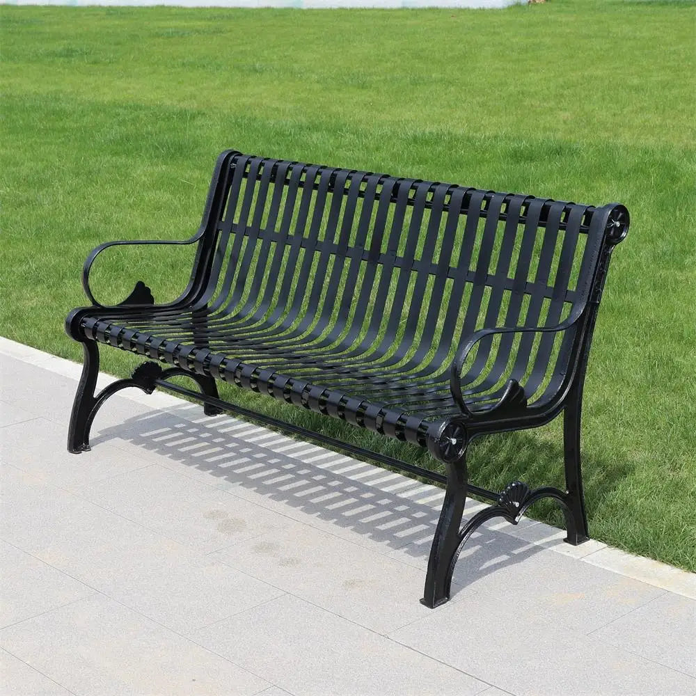 Luxury Park Metal Benches Seat Outdoor Garden Patio Cast Iron Benches