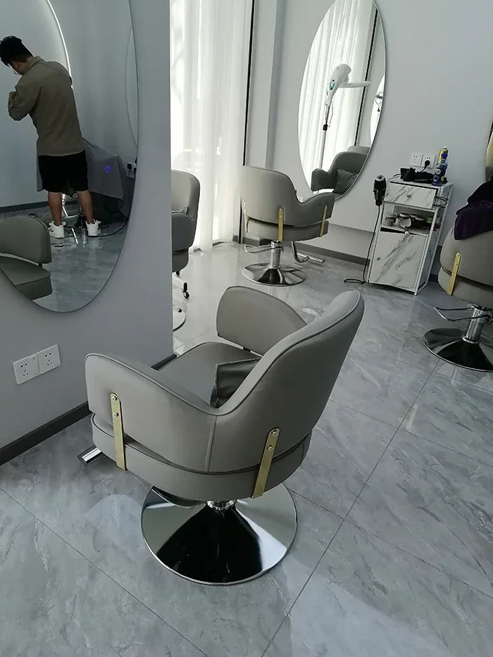 Beauty Salon Chair professional Hairdressing Chairs Stainless Steel Barber Chairs Modern Salon Furniture simple Lift Swivel Seat