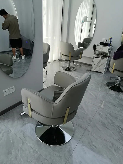 Beauty Salon Chair professional Hairdressing Chairs Stainless Steel Barber Chairs Modern Salon Furniture simple Lift Swivel Seat