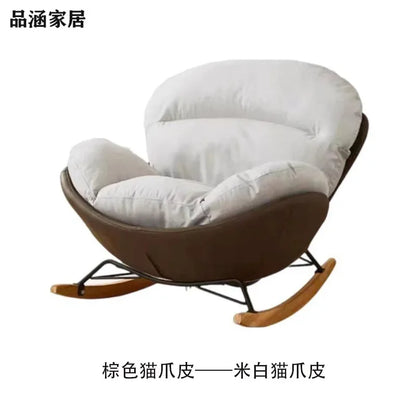 Simple Recliner Wooden Chair Accent Nordic Cheap Bedroom Rocking Living Room Chairs Designer Comfy Fotele Do Salonu Furniture