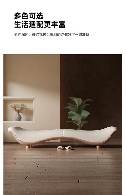 Light Luxury Minimalist Sofa Long Bench Living Room Cloakroom Clothing Store Shoe Bench Couple Fun Bedroom Bed End Bench