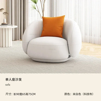 Curved Living Room Sofas Designer Beauty Salon Sofa Clothing Store Rest Area Reception Sofa Cream Style Living Room Furniture GL