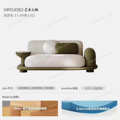 Light Luxury Italian Sofa Living Room Designer Unusual Adult High Quality Aesthetics Sofas Aesthetics Trendy Muebles Furniture