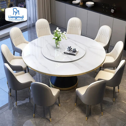 Round Sliding Table Luxury Table Stainless Steel Kitchen Islands Transparent Mesa Comedor Garden Furniture Sliding Dining Wash