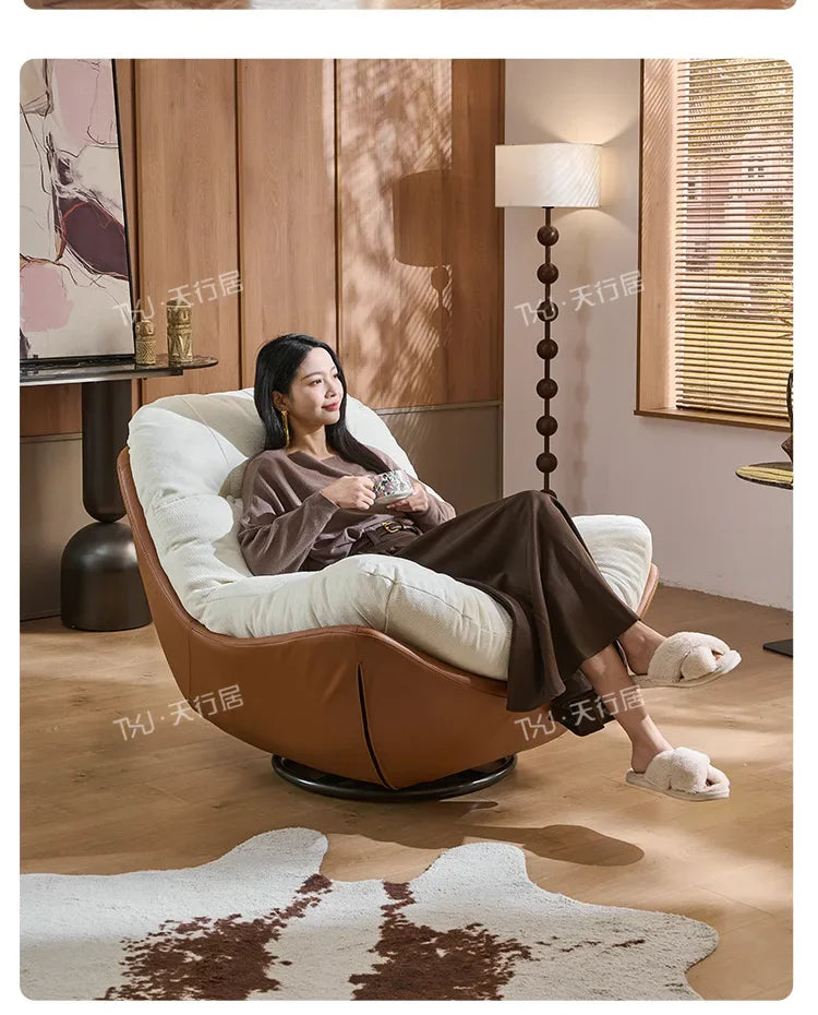 PJ    medieval rotating single sofa chair living room balcony home