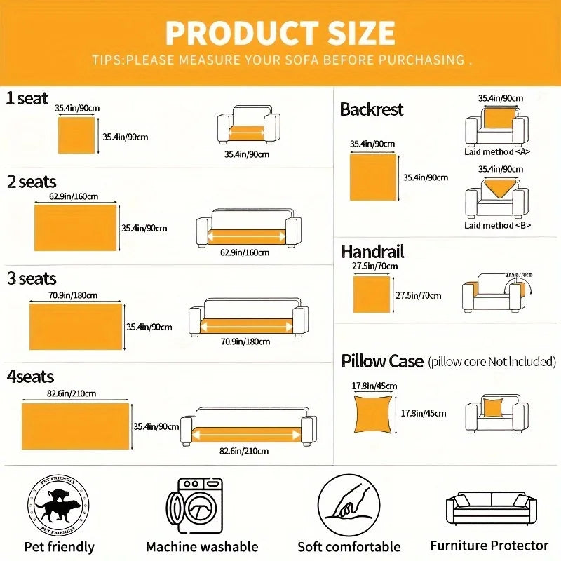 Protector Couch Cover for Sofa for Winter Fur-covered sofa cushion Pet Friendly Anti-slip Sofa Covers for living room
