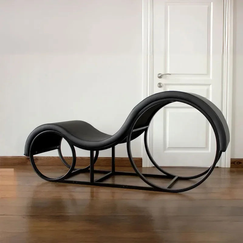 Balcony bedroom single lazy special-shaped sofa multifunctional bedside table hotel homestay lounge chair chaise longue