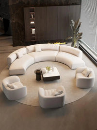 Semicircular curved special-shaped business sofa set Light luxury sales office Negotiate hotel lobby lounge area Reception
