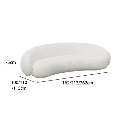 Nordic arc three-person reception sofa, special-shaped office, lambswool wedding dress studio, photo studio, single