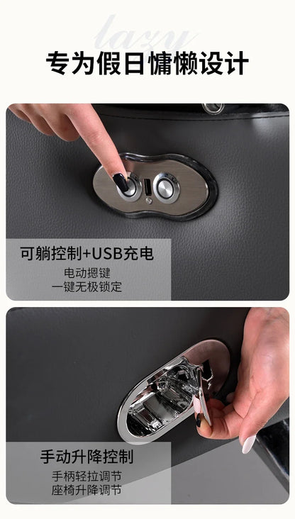 Leather Boss Chair Electric Business Office Ventilated Massage Chair Sedentary Computer Sillas De Oficina Office Furniture