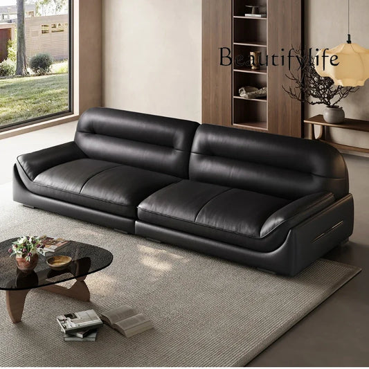 zL MM Lounge Leather Filler Sofa Living Room Luxury Italian Nordic Lazy Couch Recliner Mini 3 Seater Divani Da Soggiorno Furnitu