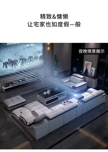 Modern Minimalist Sofa Electric Massage Chiar Floor Multifunctional Corner Sofa Lounges Relaxing Living Room Couch Furniture