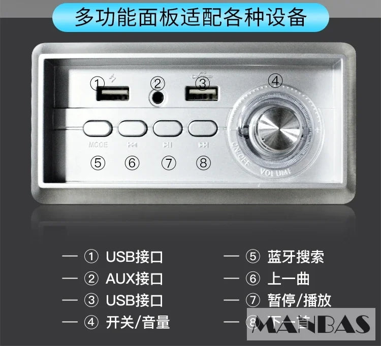 Modern Genuine Leather Sofa Living Room By MANBAS - Stylish Italian Couch with Bluetooth Speaker, USB & Adjustable Headrests