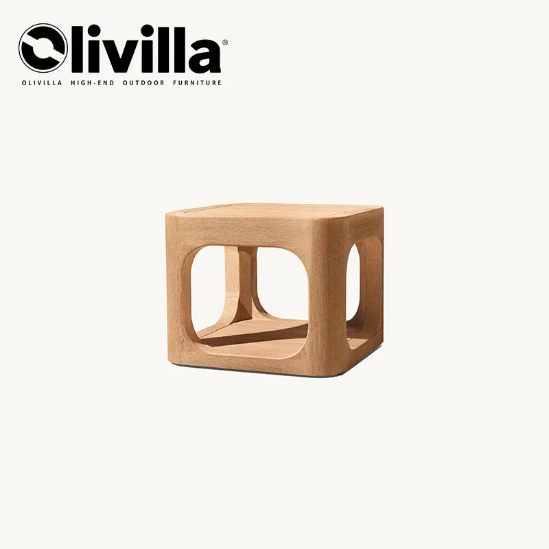 Leisure Open-air Courtyard Sofa Teak Villa Homestay Hotel Modern Outdoor Furniture Combination Waterproof Garden Wooden Sofa Set