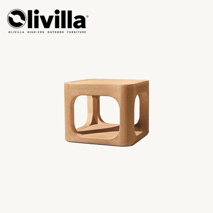 Leisure Open-air Courtyard Sofa Teak Villa Homestay Hotel Modern Outdoor Furniture Combination Waterproof Garden Wooden Sofa Set