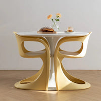 Nordic Simple Design Art Curved Chair Home Balcony Backrest Living Room Dining Room Chair Home Decor Bedroom Dressing Chair