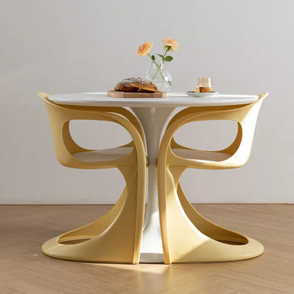 Nordic Simple Design Art Curved Chair Home Balcony Backrest Living Room Dining Room Chair Home Decor Bedroom Dressing Chair