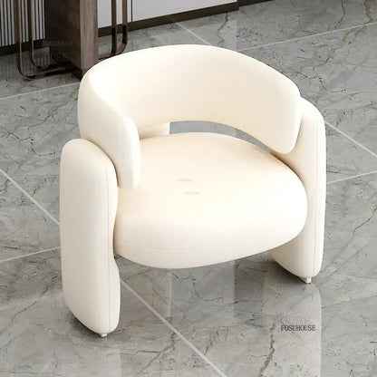 Simple Designer Flannel Backrest Living Room Chairs Light Luxury Leisure Armchair Living Room Furniture Balcony Lazy Single Sofa