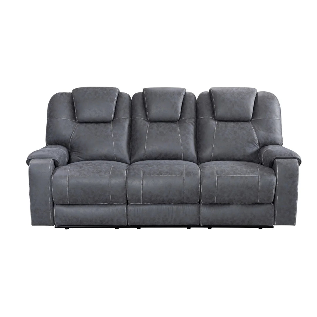 Modern 321 Sectional Leather Recliner Couch for Living Room Extendable Wood-Framed Sofa Seat Recliners Furniture Set 6032