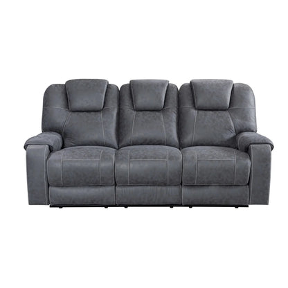 Modern 321 Sectional Leather Recliner Couch for Living Room Extendable Wood-Framed Sofa Seat Recliners Furniture Set 6032