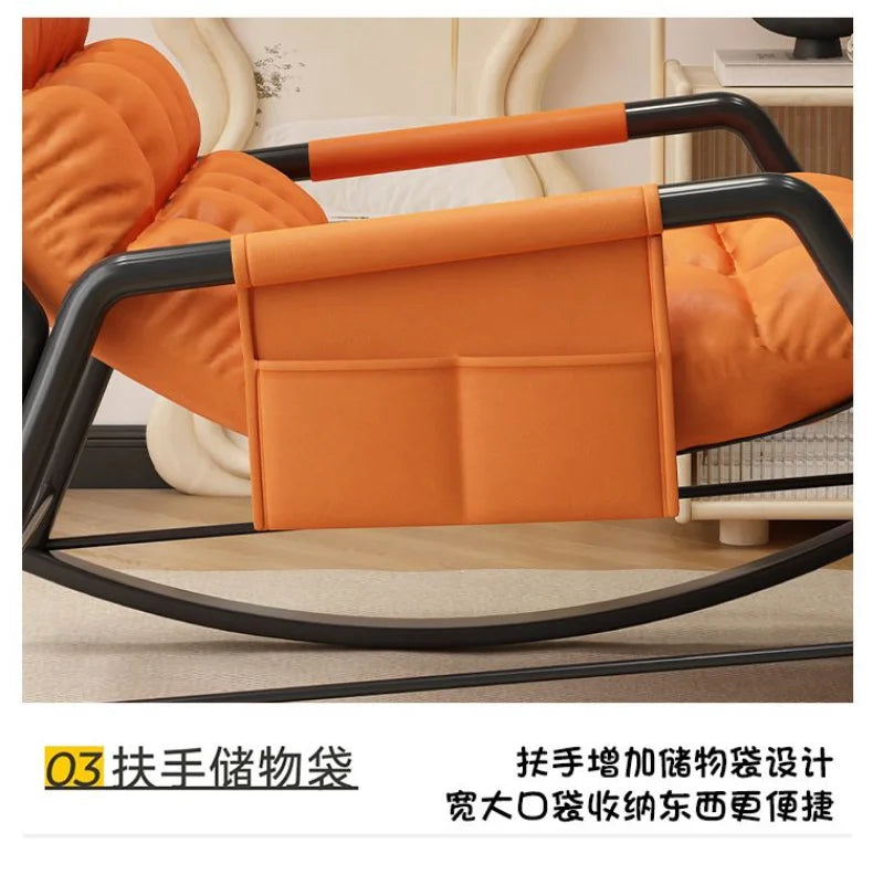 Recliner Rocking Chair Sitting and Sleeping Dual-purpose  Lunch Break Chair Balcony Home Leisure Lazy Sofa Chair Ergonomic