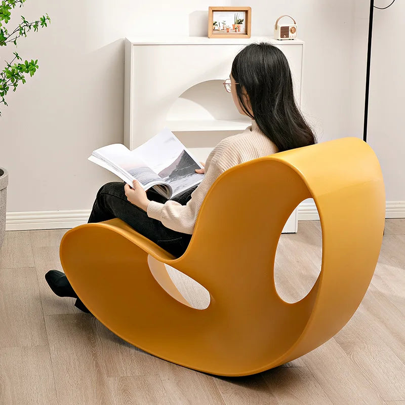 Nordic rocking chair recliner household living room lazy rocking chair single sofa adult balcony leisure