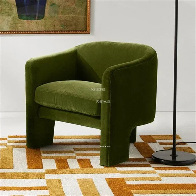 Nordic Hotel Leisure Living Room Chairs Simple Home Furniture Designer Single Lazy Sofa Balcony Coffee Shop Backrest Armchairs L