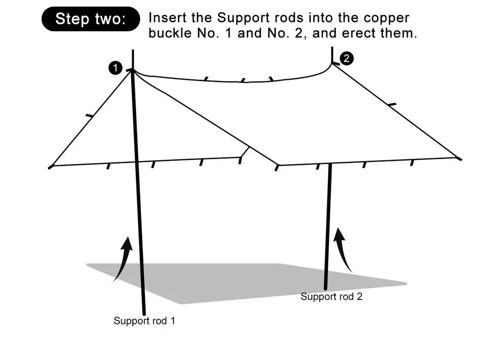 19 Hang Point Tarp Waterpoof Survival Bushcraft Sun Shelter Beach Shade Tent Outdoor Canopy Backpacking Tourist Awning 4x4 3x3m