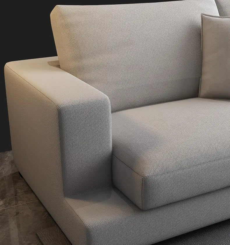 @# Nordic Modern Recline Couch  Modular Combination Upholstery Fabric Sofa Set Living Room Furniture L Shape Sectional Sofa