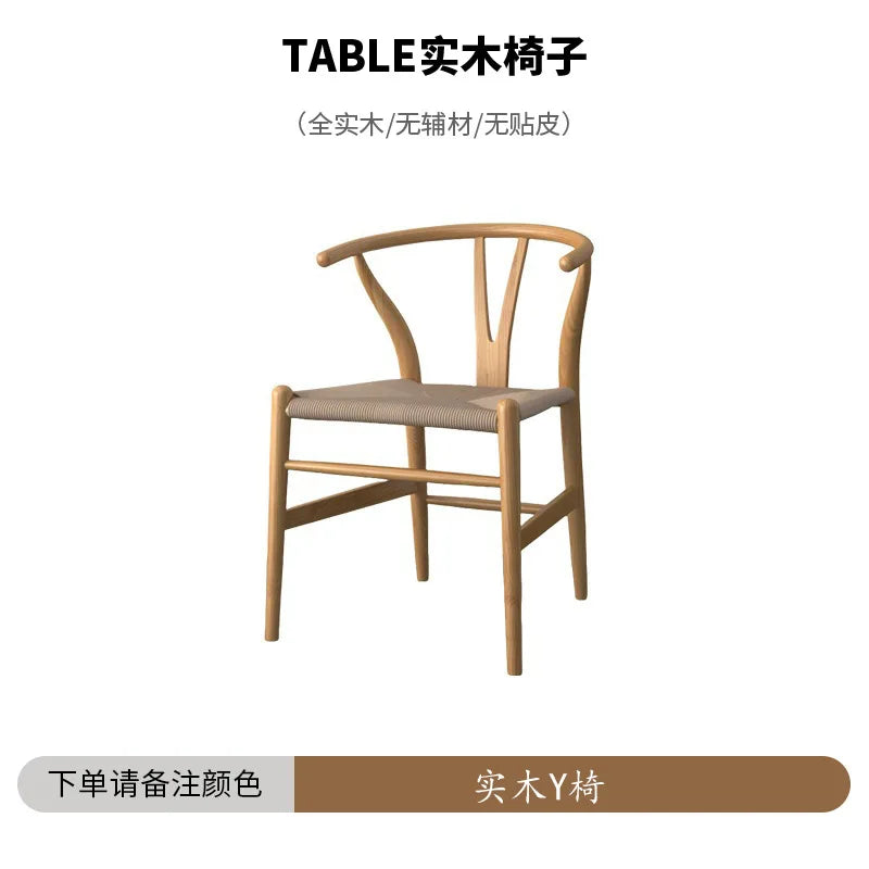 Nordic solid wood dining table with drawers household small apartment dining table rectangular dining