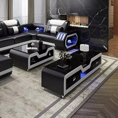 Modern Couch Living Room Leather High Back Comfortable Home Use Sofa