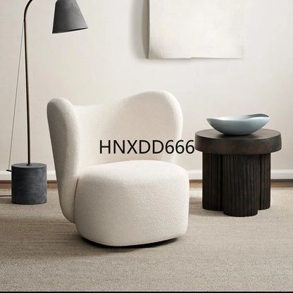 Villa Use Swivel Base Upholstered  Accent Chair Contemporary Lounge Sofa Chairs for Hotel Lobby