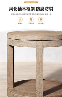 Outdoor villa courtyard sofa high-end teak sofa furniture combination hotel homestay waterproof