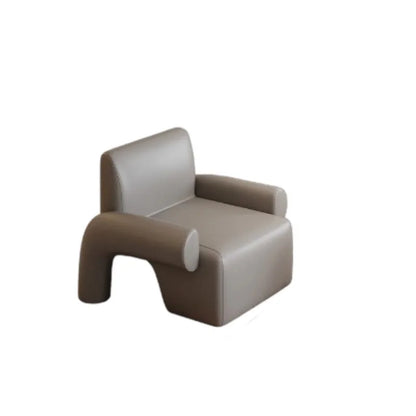 Curved special-shaped leather art sofa Internet celebrity beauty salon clothing store rest area