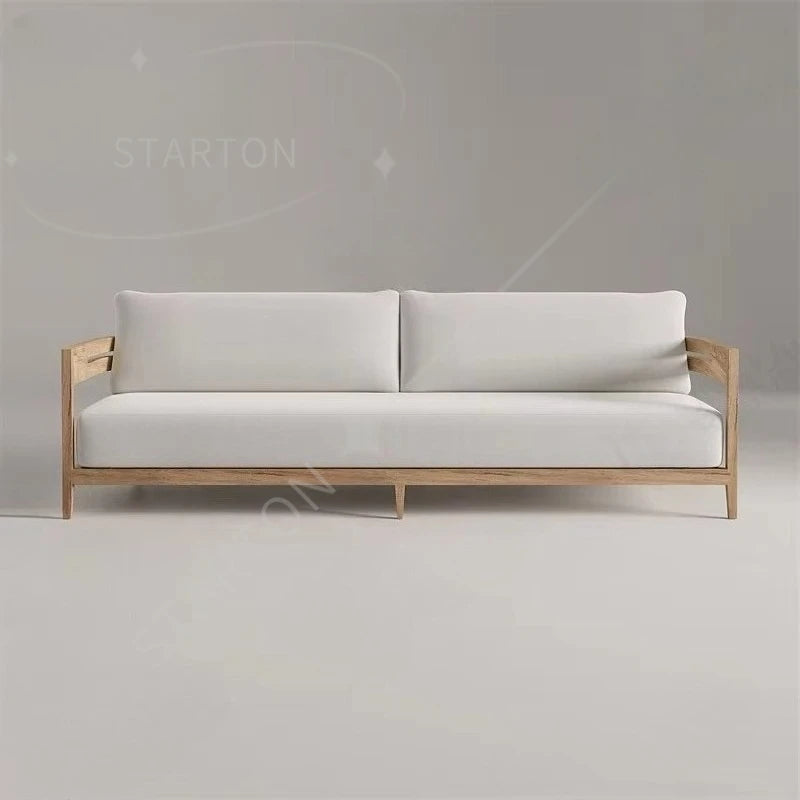 Garden Sofa Teak Wood Sofa Set Outdoor Furniture Teak Wood Patio Sofa and Coffee Table Set