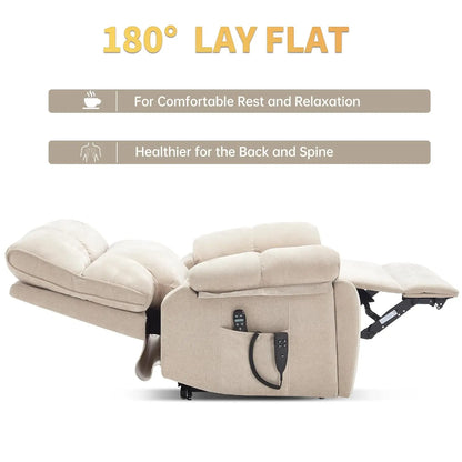 Extra Large Dual Motor Power Lift Recliner Chair, Lift Chair with Massage and Heat for Elderly, Lay Flat Recliner,, Customized