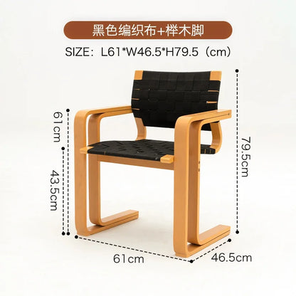 BJ Home Creative Personality Design Medieval Dining Chair Solid Wood Armrest Back Chair Simple Desk Chair