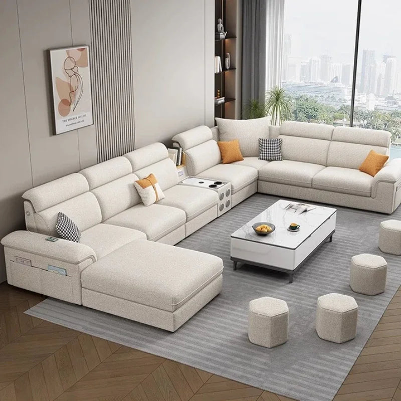 Minimalist Leather Frame Sofa Gaming Background Modular Sleeper Sofa Modern Recliner Lounge Lazy Women Divano Lounge Furniture