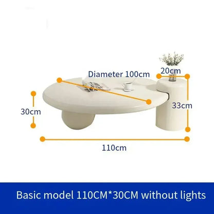 Lamps Modern Round Simple Table Nordic Smart Glamour Premium Design Coffee Tables Small White Cute Mesa De Centro Furniture