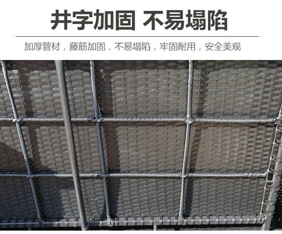 Outdoor rattan tables and chairs balcony rattan sofa courtyard leisure rattan art