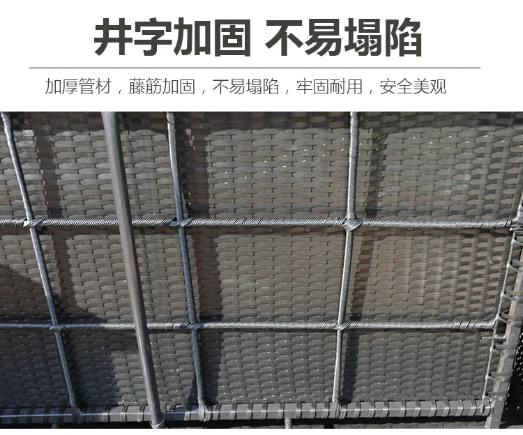 Outdoor rattan tables and chairs balcony rattan sofa courtyard leisure rattan art