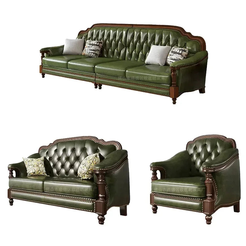 American sofa apartment small apartment living room sofa American solid wood